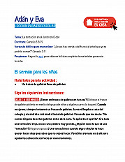 Adán y Eva - Lección para preescolar
