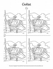 Goliat Preescolar hoja de actividad
