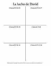 La lucha de David - Primaria superior hoja de actividad