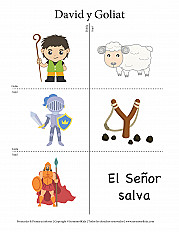 David y Goliat - Preescolar y primaria inferior hoja de actividad