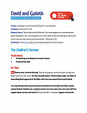 David and Goliath - UPPER Elementary Lesson