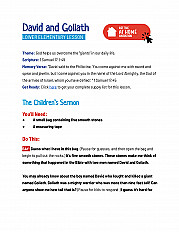 David and Goliath - LOWER Elementary Lesson
