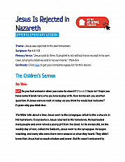 Jesus Is Rejected in Nazareth -  UPPER Elementary Lesson