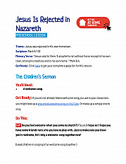 Jesus Is Rejected in Nazareth -  Preschool Lesson