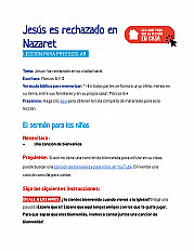 Jesús es rechazado en Nazaret - Lección para preescolar