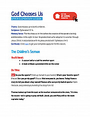 God Chooses Us -  UPPER Elementary Lesson