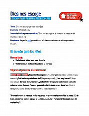 Dios nos escoge - Lección para preescolar