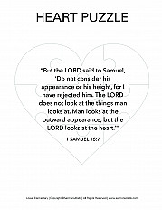 Heart Puzzle - Lower Elementary Handout