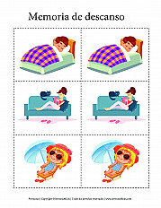 Memoria de descanso - Preescolar hoja