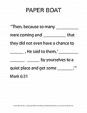 Paper Boat - Lower Elementary Handout