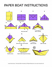 Paper Boat Instructions - Lower Elementary Handout