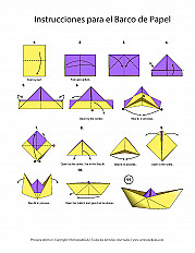 Instrucciones para el Barco de Papel - primaria inferior hoja