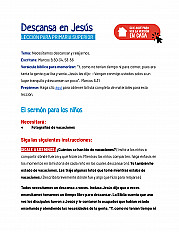 Descansa en Jesús - Lección para primaria superior