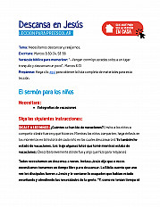 Descansa en Jesús - Lección para preescolar