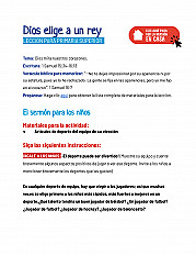 Dios elige a un rey - Lección para primaria superior