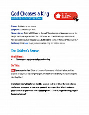 God Chooses a King -  LOWER Elementary Lesson