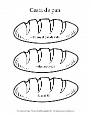 Cesta de pan - Preescolar hoja