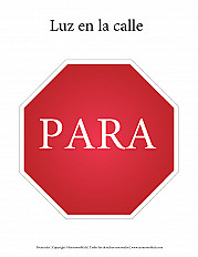 Luz en la calle - Preescolar hoja