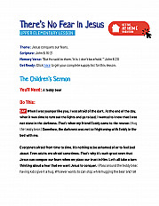 There's No Fear in Jesus -  UPPER Elementary Lesson