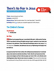 There's No Fear in Jesus -  LOWER Elementary Lesson