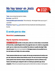 No hay temor en Jesús - Lección para primaria inferior