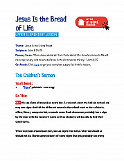 Jesus Is the Bread of Life -  UPPER Elementary Lesson