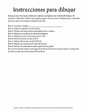 Instrucciones para dibujar - primaria inferior hoja de actividad
