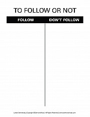 To Follow or Not - Lower Elementary Handout