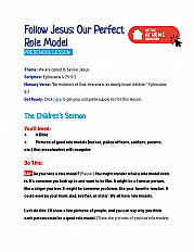 Follow Jesus Our Perfect Role Model -  PRESCHOOL Lesson