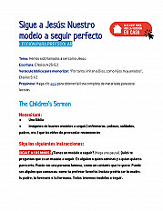 Sigue a Jesús Nuestro modelo a seguir perfecto - Lección para preescolar