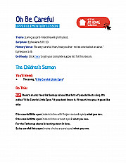 Oh Be Careful -  UPPER Elementary Lesson