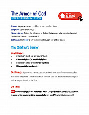 The Armor of God -  UPPER Elementary Lesson