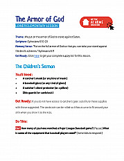The Armor of God -  LOWER Elementary Lesson