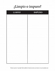 Corazón limpio o impuro - Material de trabajo para primaria superior