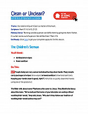 Clean or Unclean? -  UPPER Elementary Lesson