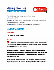 Playing Favorites -  LOWER Elementary Lesson