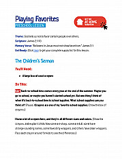 Playing Favorites -  PRESCHOOL Lesson
