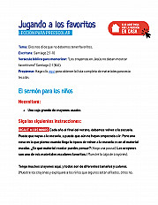 Jugando a los favoritos - Lección para preescolar