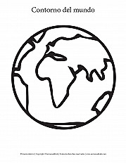 Contorno del mundo - Primaria inferior - Hoja de actividad