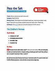 Pass the Salt -  LOWER Elementary Lesson