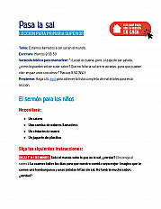 Pasa la sal - Lección para primaria superior