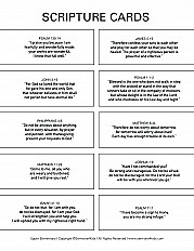 Scripture Cards - Upper Elementary Handout