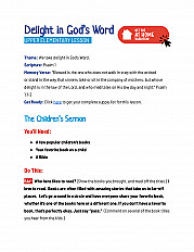 Delight in God's Word -  UPPER Elementary Lesson