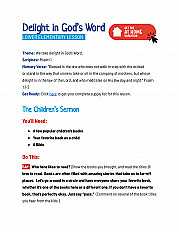 Delight in God's Word -  LOWER Elementary Lesson