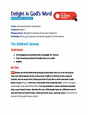 Delight in God's Word -  PRESCHOOL Lesson