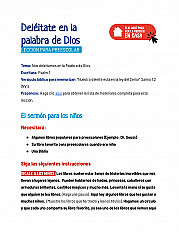 Deléitate en la palabra de Dios - Lección para preescolar