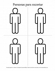 Personas para recortar- Primaria superior e inferior - Hoja de actividad