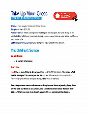 Take Up Your Cross -  UPPER Elementary Lesson
