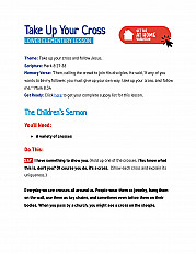 Take Up Your Cross -  LOWER Elementary Lesson