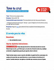 Toma tu cruz - Lección para primaria inferior